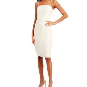 White Midi Bodycon Dress for Graduation, Wedding, Party, or Formals